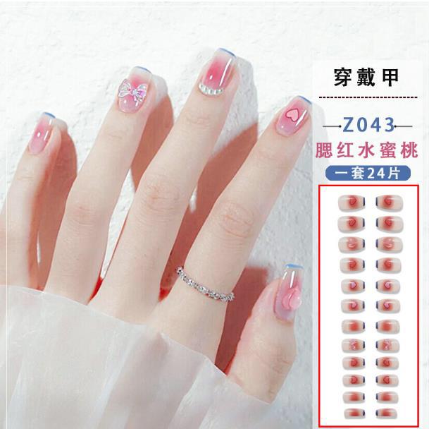 Latest 22PCS Adhesion Nail Art Transfer Decals Sticker French Gradient Glitter Series DIY Nail Polish Strips ,Nail Wraps, 100% Real Nail Polish Applique for Manicure,Nail Decals ,Nail Decor